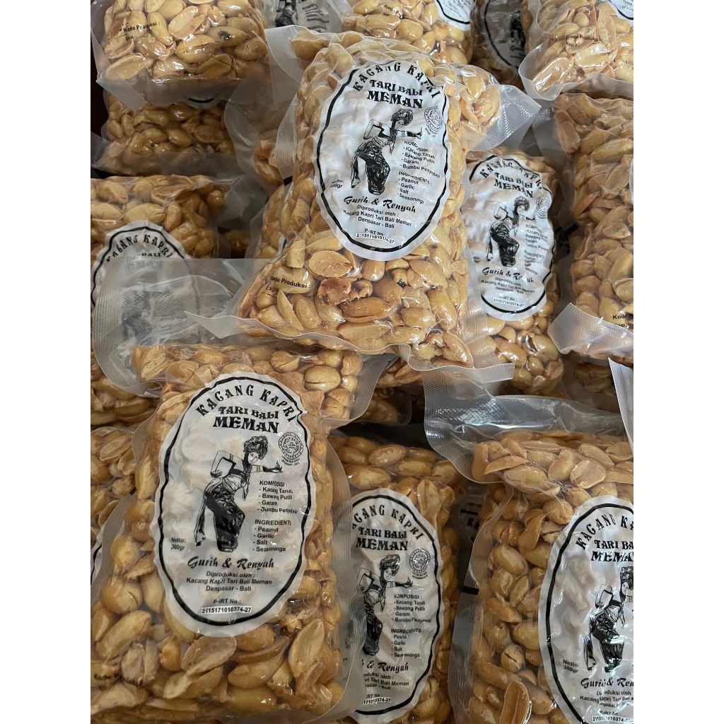 IndoSedap Roasted Garlic Peanut (Kacang Kapri Bali) 300g x2 Twin Pack | Authentic Indonesian Crunchy Snack - Image 4